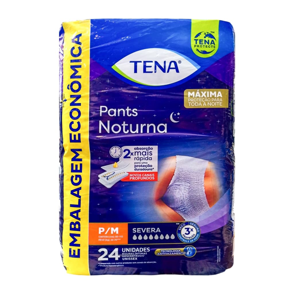 FRALDA GERIATRICA TENA PANTS NOTURNA P/M C/24