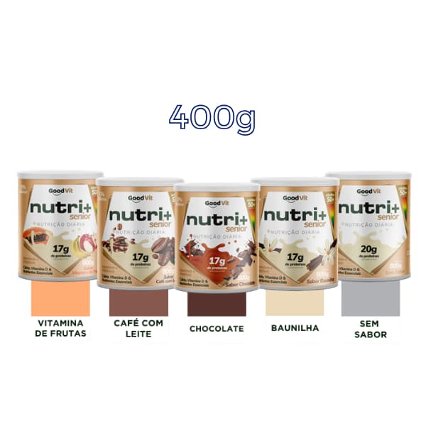 Nutri+ Sênior Good Vit 400g | Proteína + 21 Vitaminas para Idosos Sabor vitamina de frutas