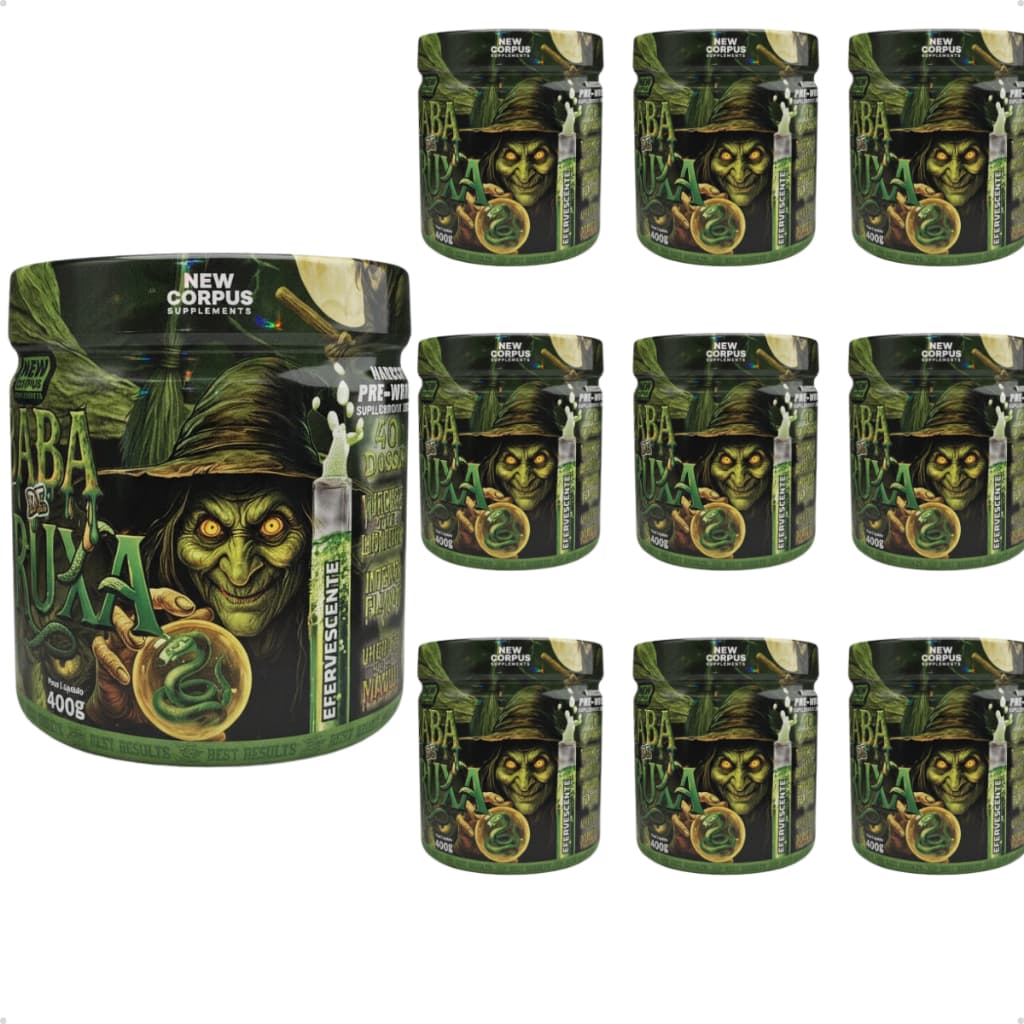 Kit 10 Pré Treino Baba De Bruxa 400g Efervescente New Corpus