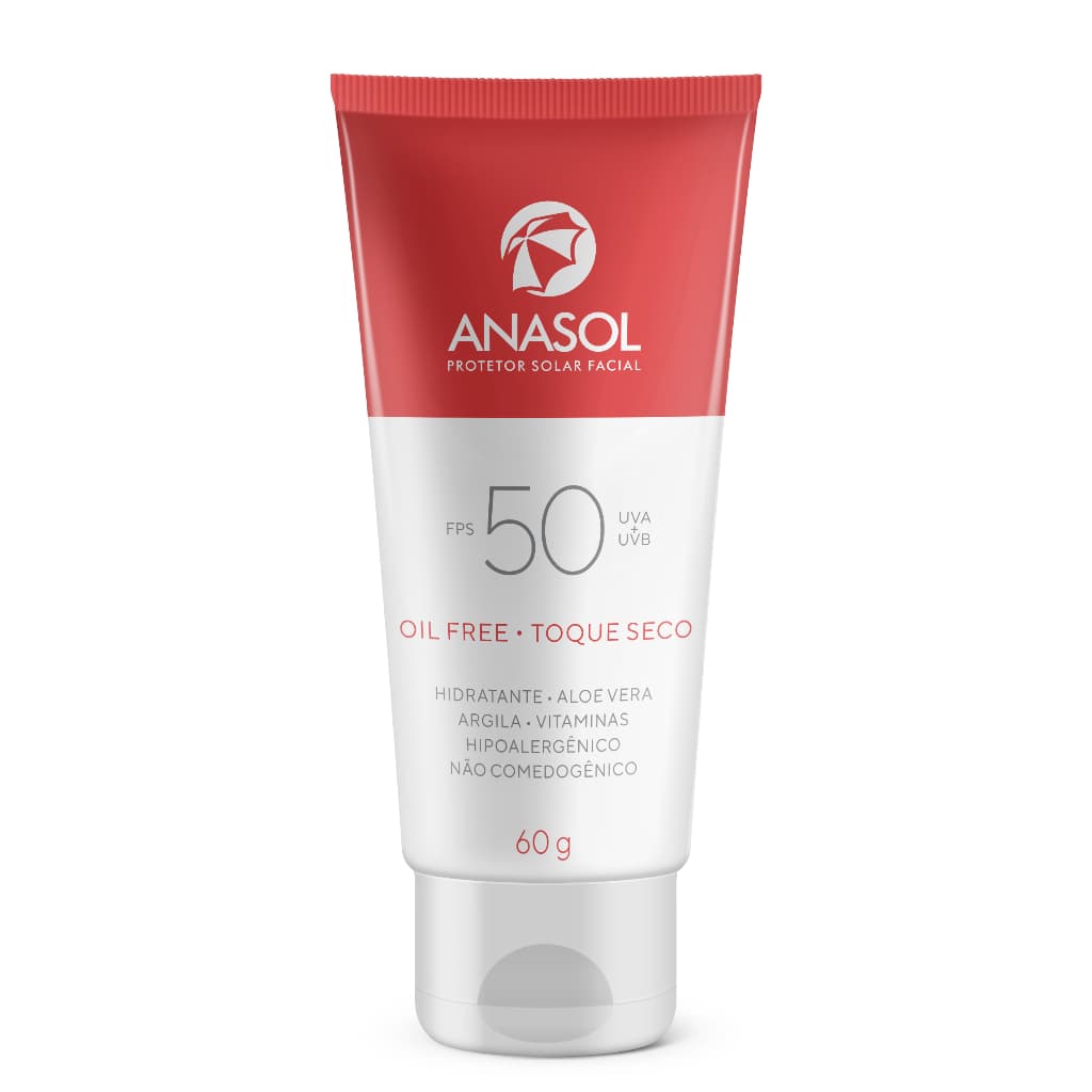 Protetor Facial FPS50 Anasol Hipoalergênico 60g Corporal e Facial
