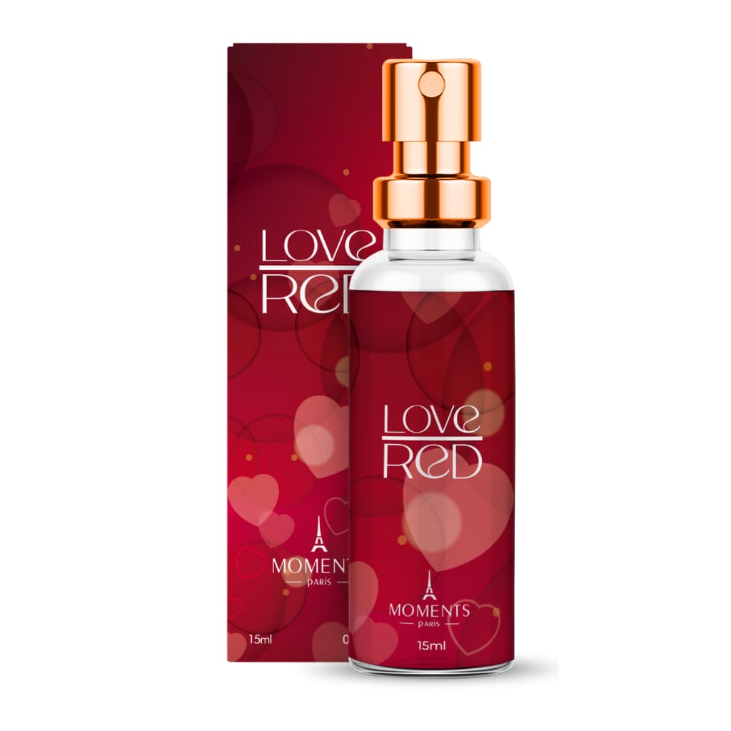 Perfume Feminino Importado de Mão Love Red Alta Fixação EDP - Moments Paris - 15ml