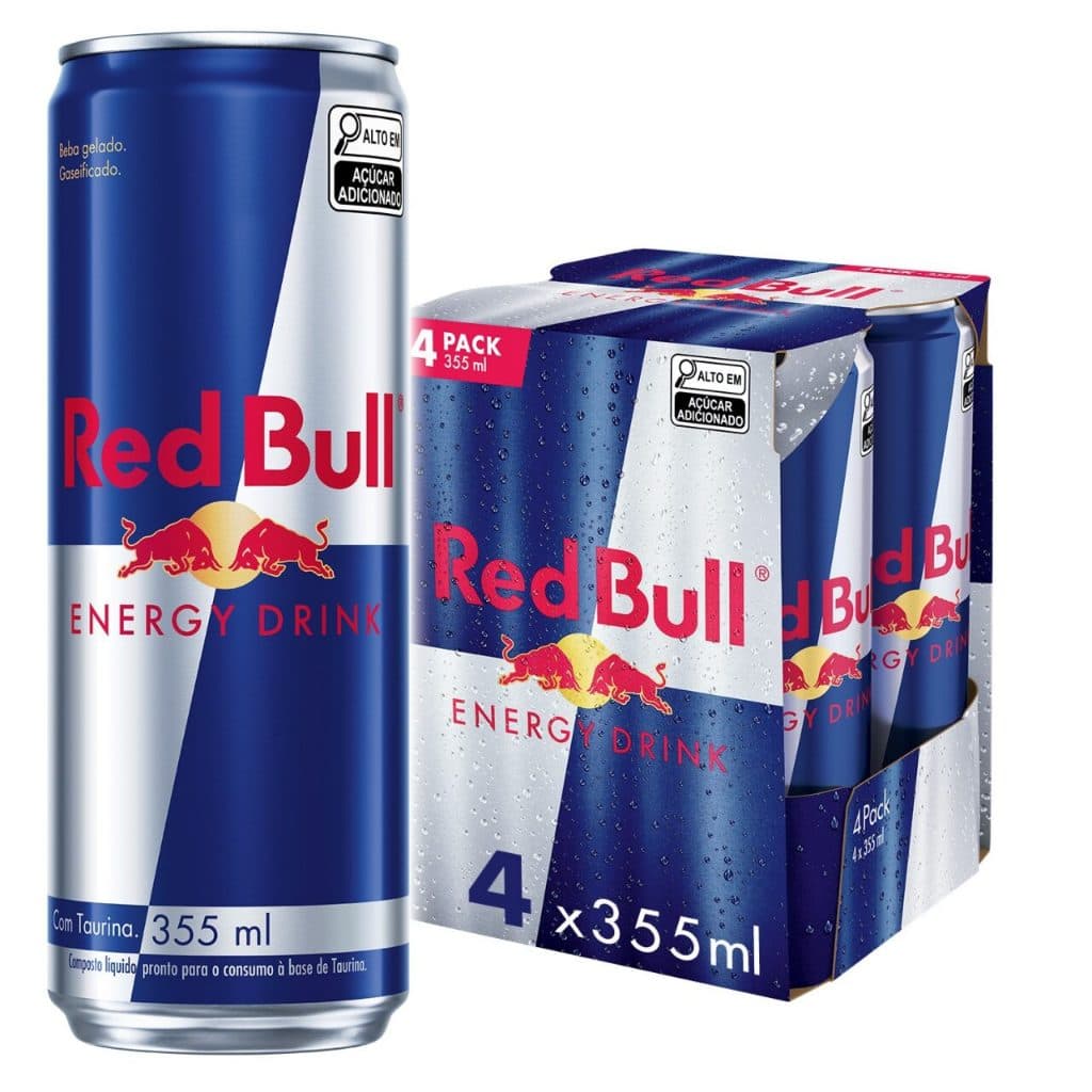 Pack de 4 latas Red Bull Energético, Energy Drink, 355ml