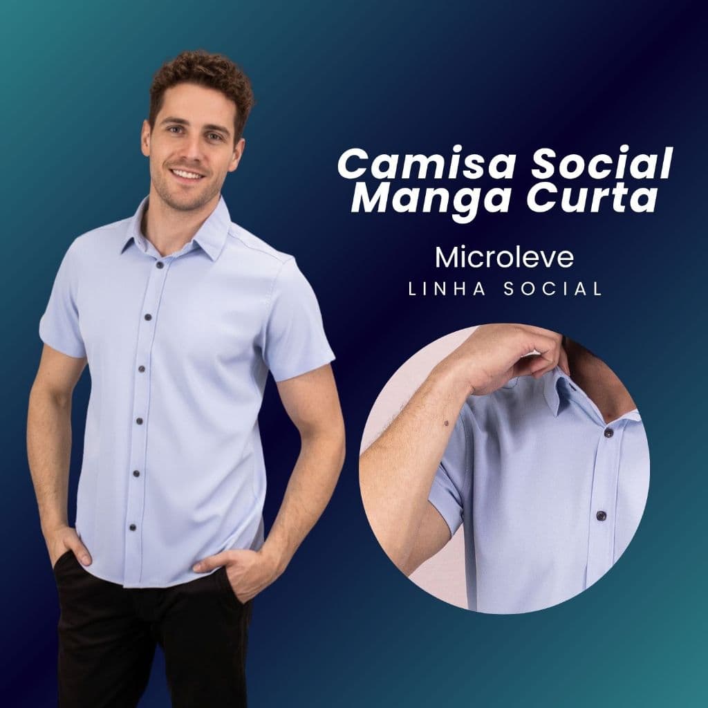 Camisa Social Elastano Slim Fit Casual Premium Microleve Social Slim Masculino Elegante