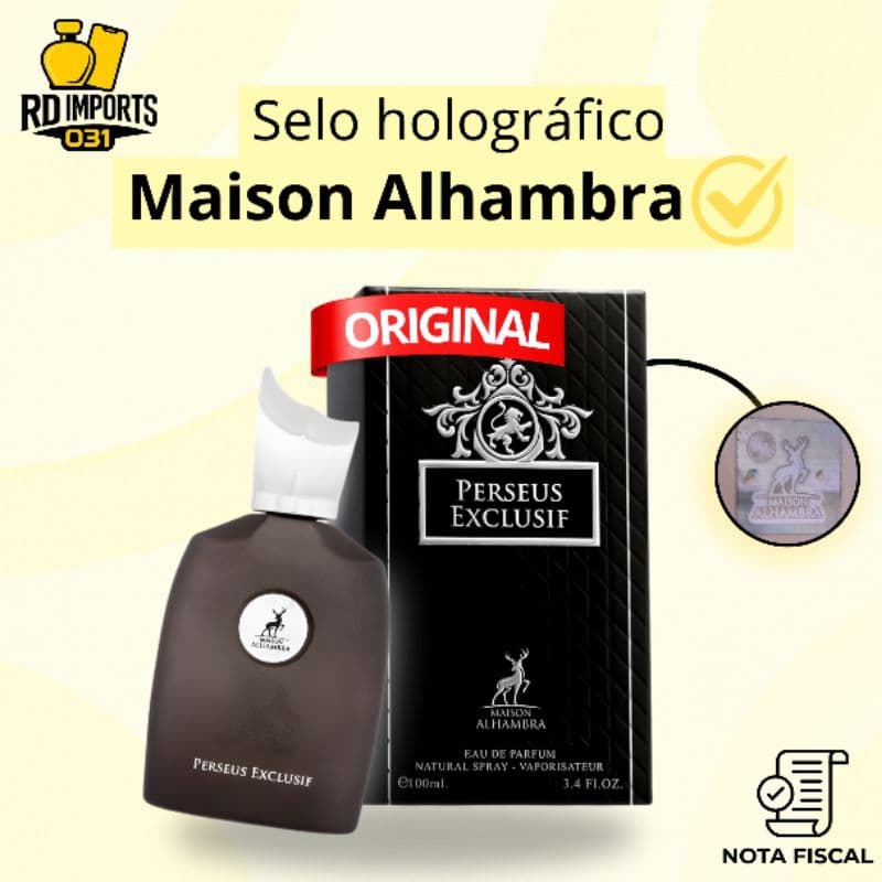 Perfume Árabe Perseus Exclusif Maison Alhambra Edp Masculino 100ml Original Importado com NF