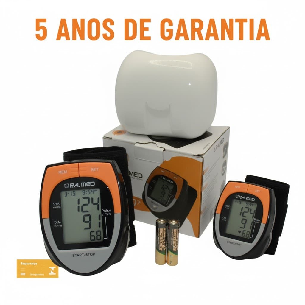Aparelho De Pressão Digital de Pulso PA Med Medidor Arterial de Aferir