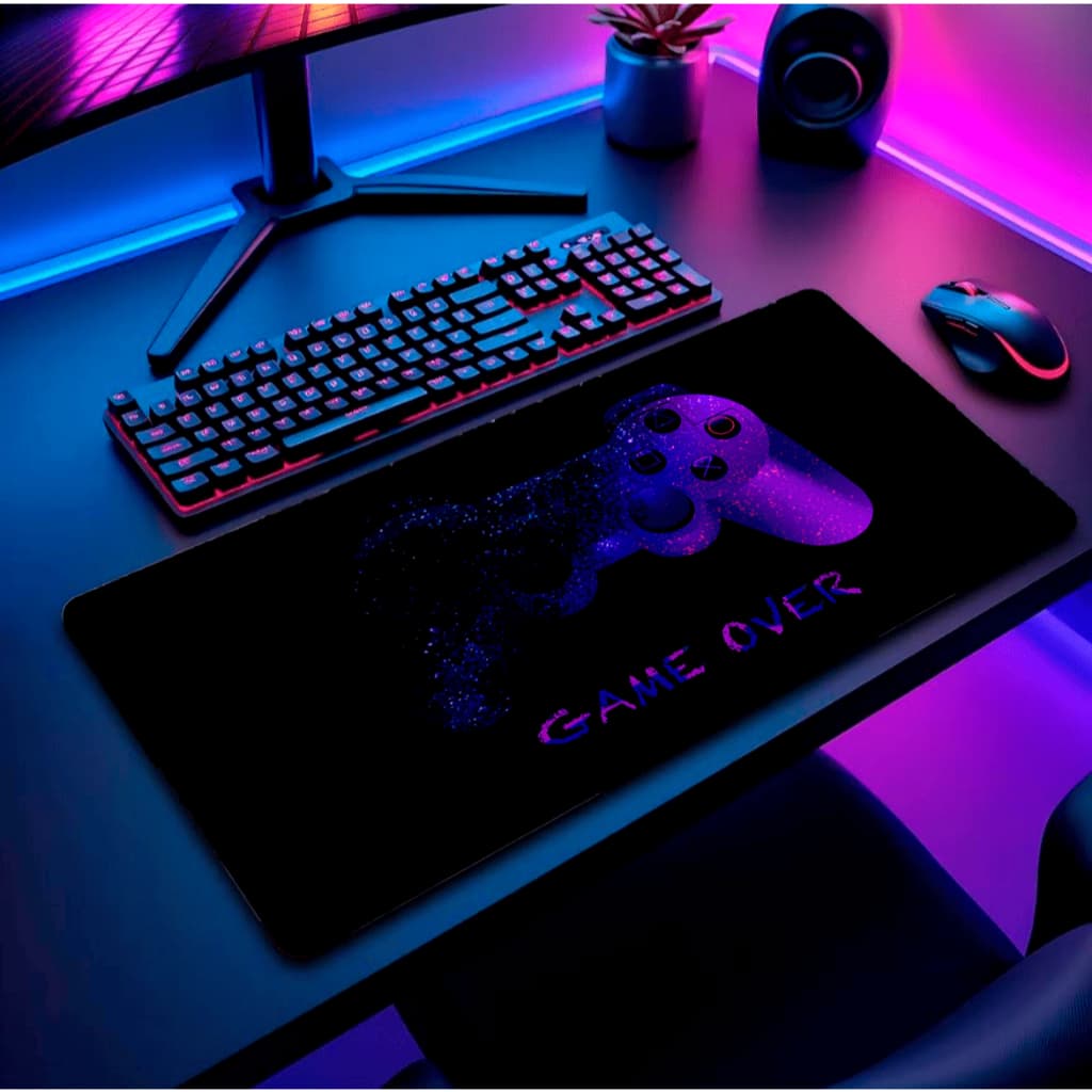 Mouse Pad Gamer RGB Grande Personalizado com Apoio de Pulso Confortável para Paisagens Notebook e PC