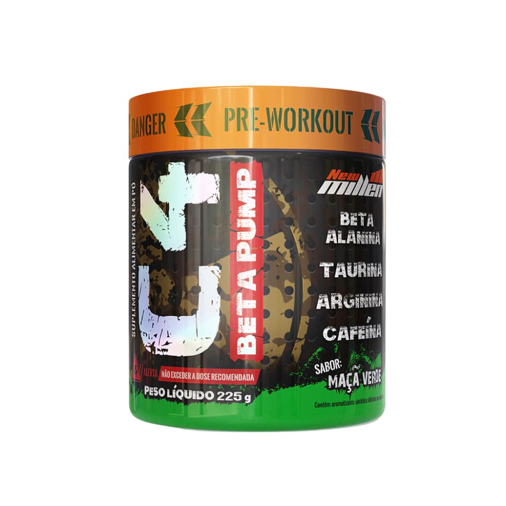 Pré-Treino C4 Beta Pump 225g New Millen – Energia Explosiva, Foco e Resistência para Treino Intenso