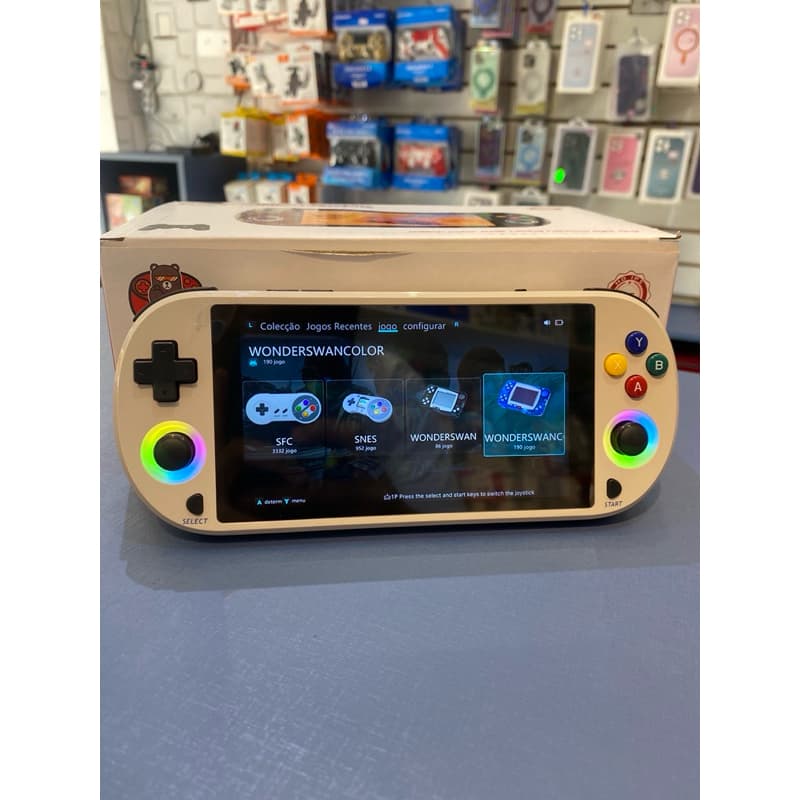 Vídeo Game portátil M22 com controle sem fio + Led