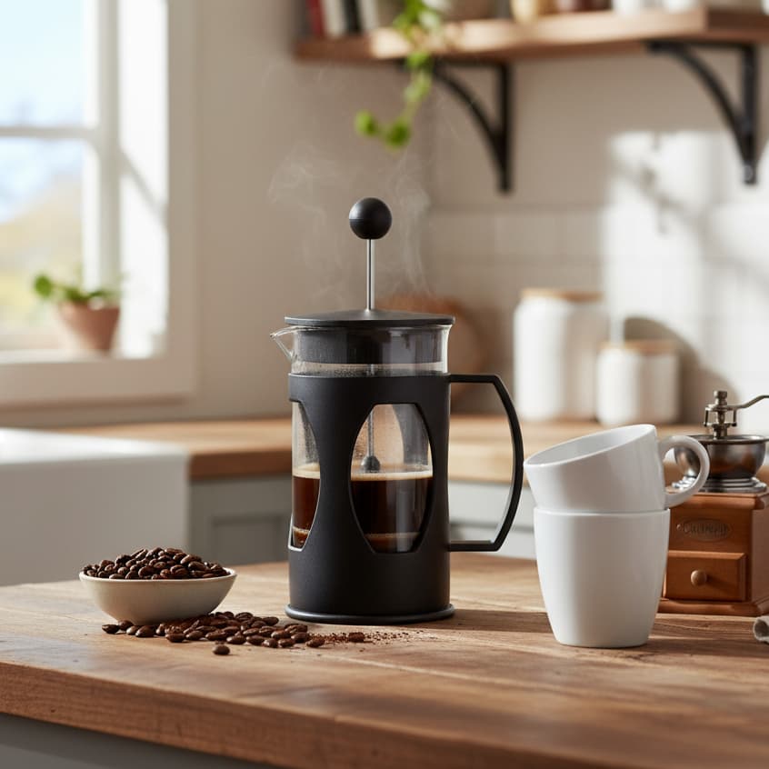 Cafeteira Prensa Francesa Café Expresso Leite Cremoso 600ml Mimo Style