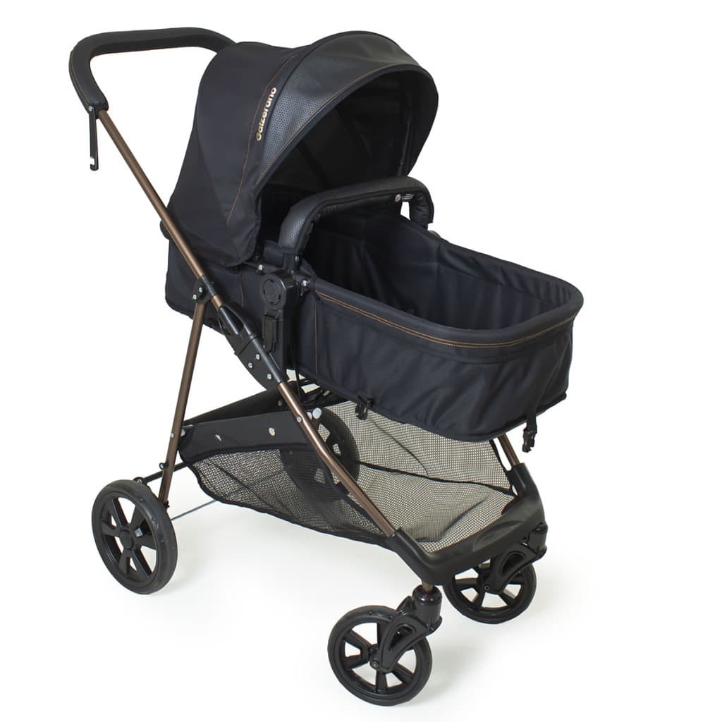 Carrinho de Bebê Galzerano Moisés Passeio Napoli Travel System até 22kg Preto Cobre