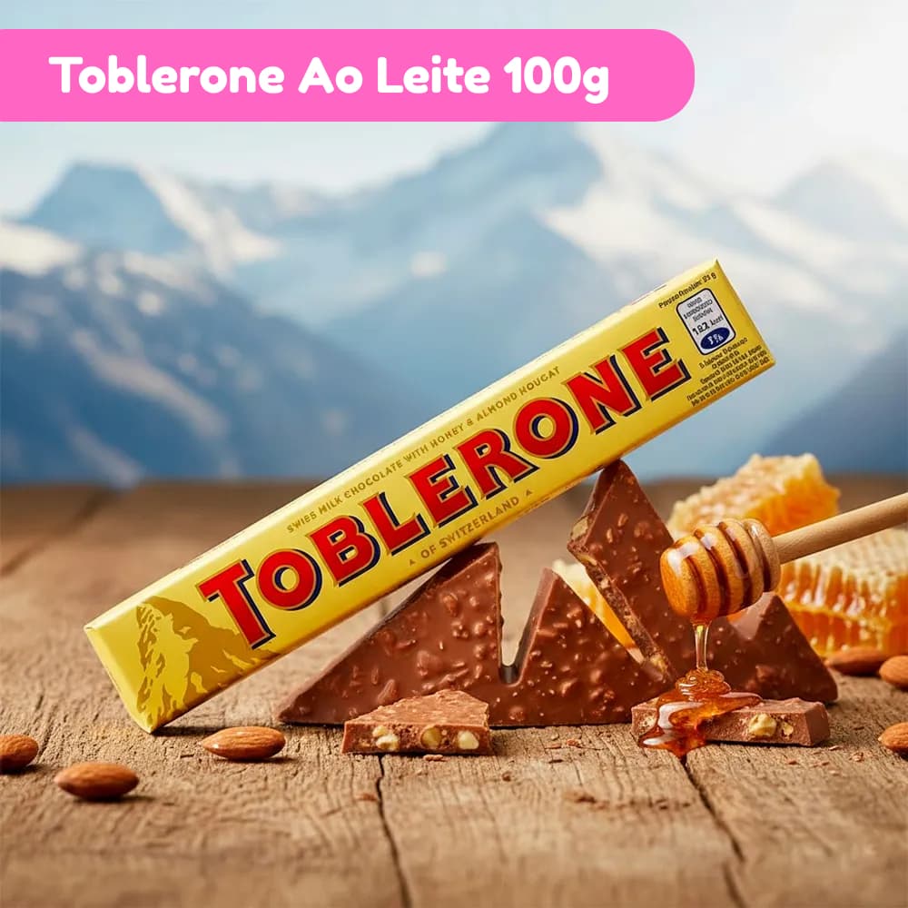 Chocolate Suiço Toblerone Ao Leite Amêndoas Crocantes 100g Importado Suiça