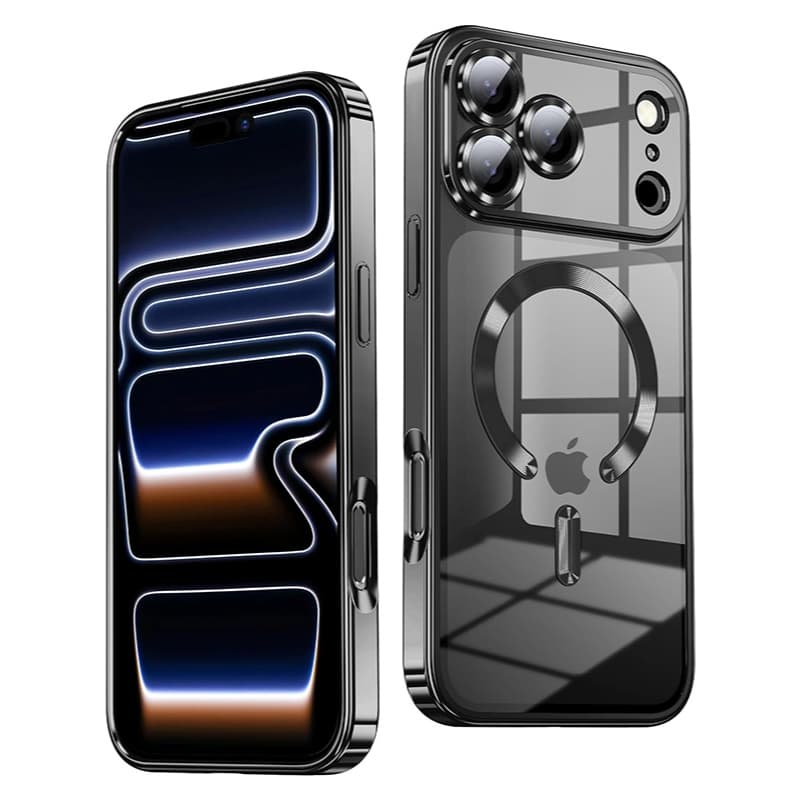 Capinha Capa Para IPhone 17 Pro 17 Pro Max Colorida Magsafe Anel Magnética Pelicula Camera Lar Azul