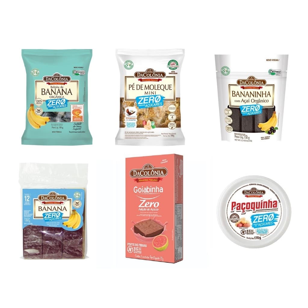 Kit dieta produtos zero adição de açúcar DaColônia - kit diet - mais saudável