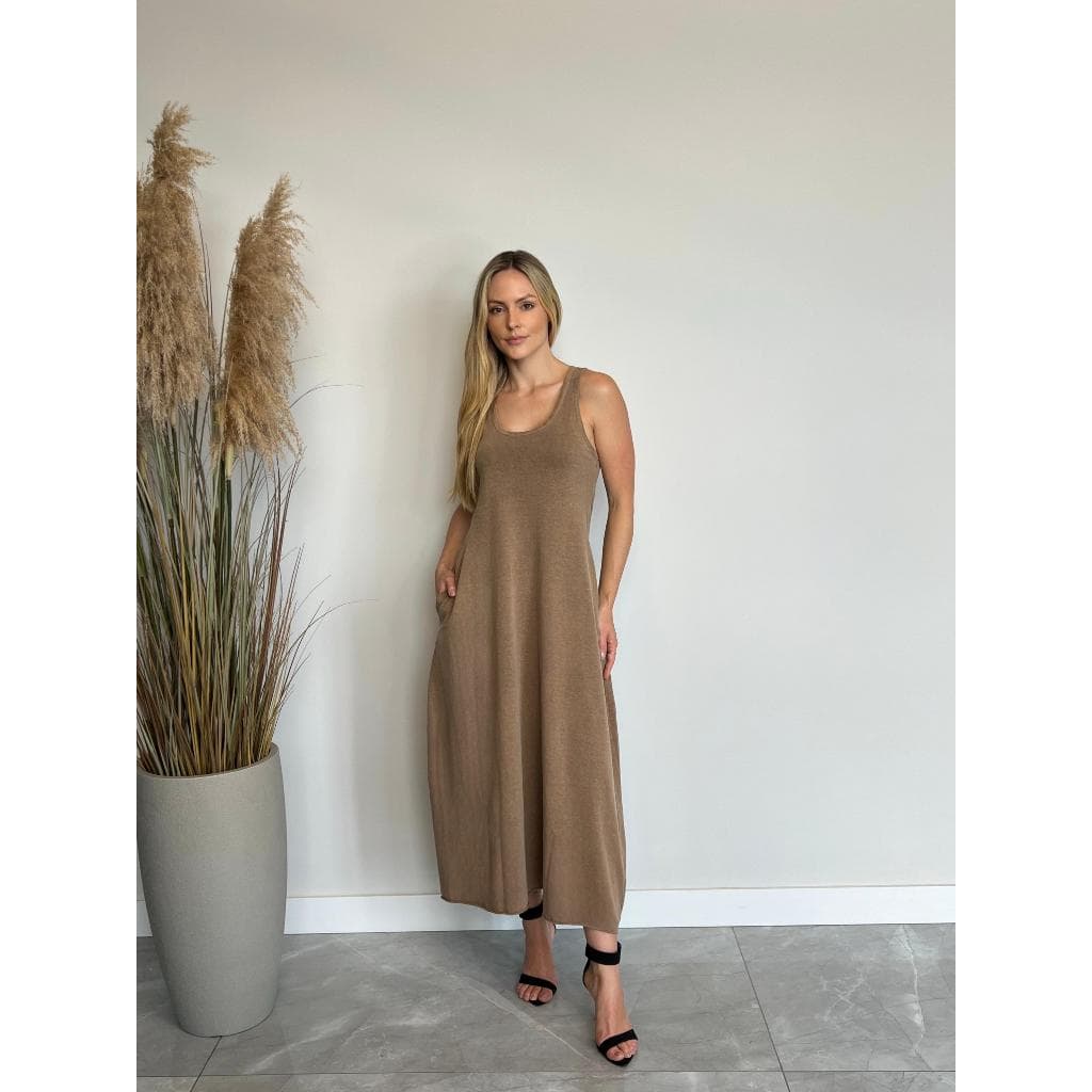 Vestido REGATA LONGO Estonado com bolso