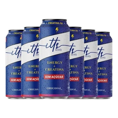 💥 ITTS Energy Drink 473ml – Sem Açúcar, Energia Intensa - Pack c/ 6 unidades
