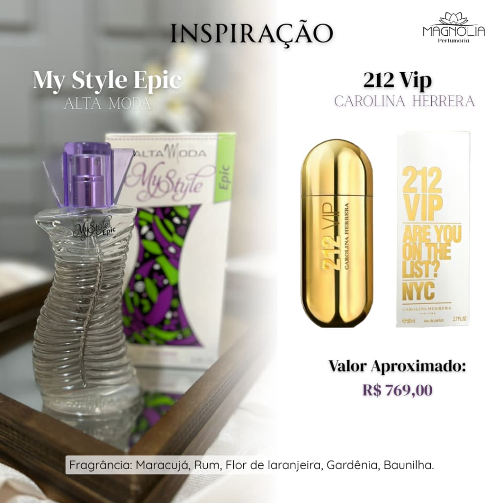 Perfume My Style Epic - Perfume Feminino Importado Fragrância Internacional Marca Alta Moda 61292