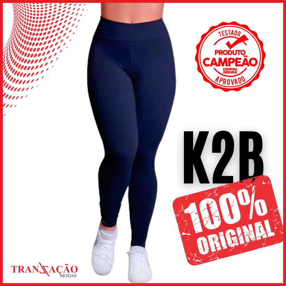 Calça Legging K2B Original Feminina Tecido Grosso Cos Alto Não Fica Transparente FIDELMA Promoção Leg Academia Fitness