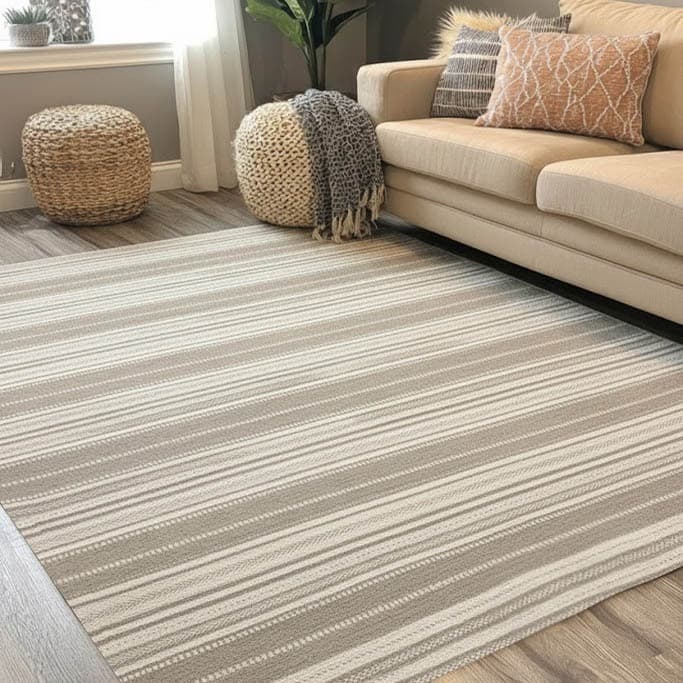 Tapete De Sala Antiderrapante Arezzo 1,32 X 2,00 Bege