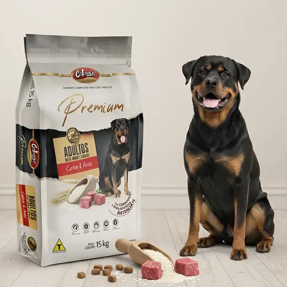 Ração Para Cachorro Raças Grandes Racao Colosso Cães Premium Carne Arroz 15kg