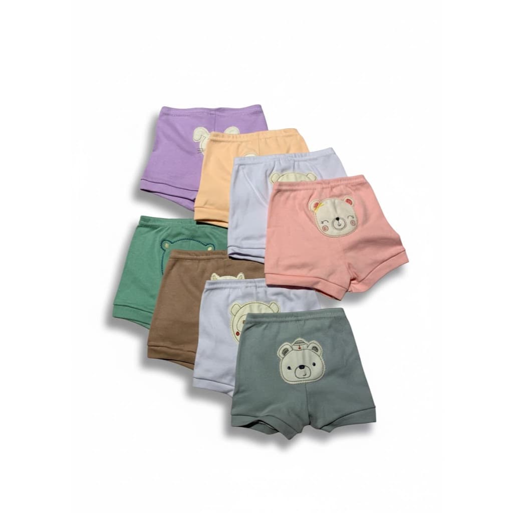 Kit 4 Shorts Tapa Fralda Bebê 100% Algodão Suedine | Conforto e Qualidade