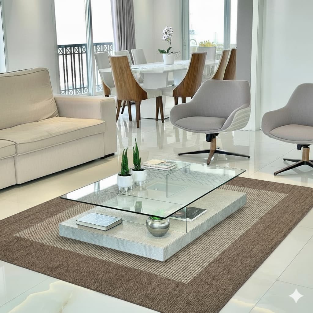 Tapete Sala Moldurão Sisal 1.00x1.50 Para Quarto Antiderrapante Promoção.