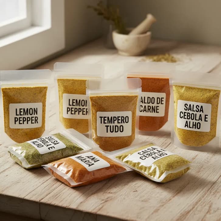 Temperos e Condimentos – Kit 20 Unidades 30g | Essenciais p/ Cozinhar