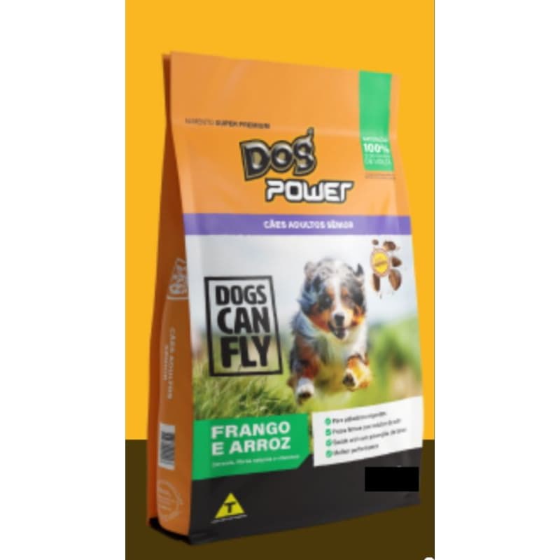 7,5kg Granel, DOG POWER SÊNIOR, Frango/Arroz, Super Premium, Grãos Macios, ração para cachorro idoso, todas raças