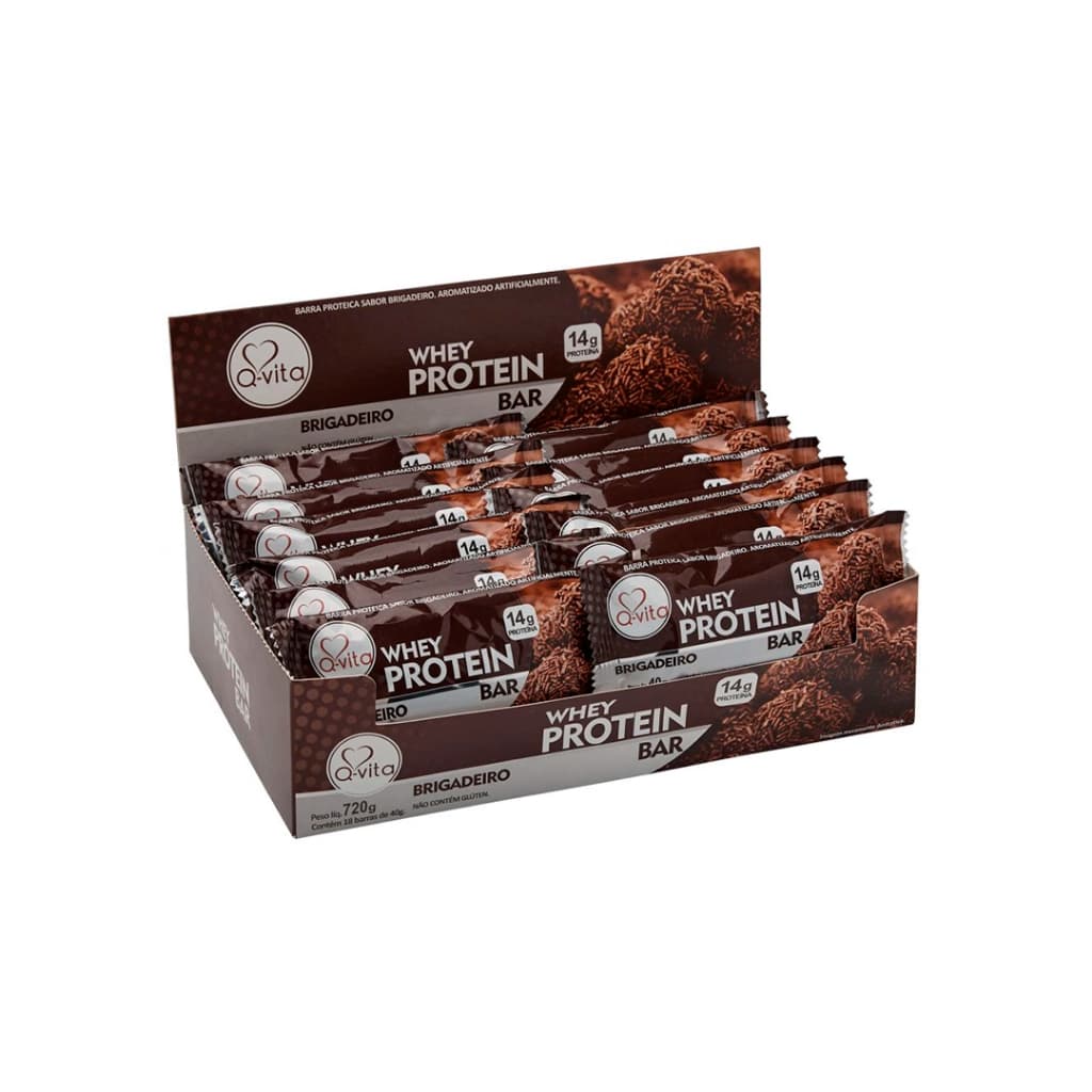 Barra Whey Protein Brigadeiro Chocolate 18un 40g