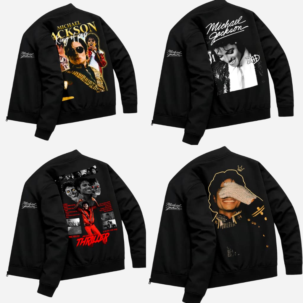 Jaqueta Do Michael Jackson Casual Nostalgia Filme The King Era Movie Bomber Esportiva Unissex