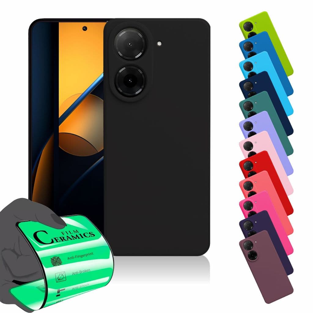 Capa Capinha Anti Shock Aveludada + Película Para Xiaomi Poco C71