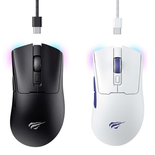 Mouse Gamer Sem Fio Tri Mode Bluetooth 10000 Dpi Pixart Havit Ms966se Pc Notebook