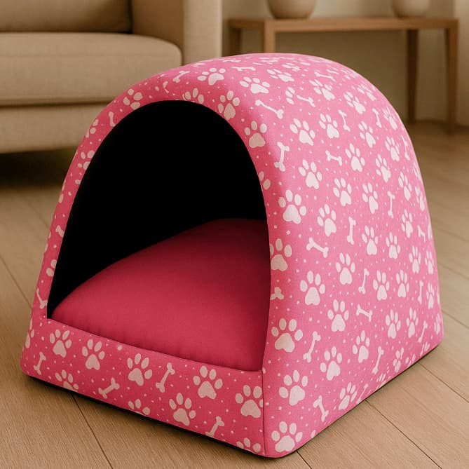 Cama pra Cachorro e Gato Casinha Toca Iglu P a G  Base Impermeável