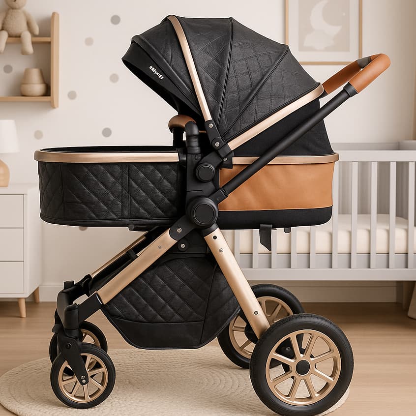 CARRINHO DE PASSEIO DE BEBE MODELO EUROPEU 3/6 EM 1 LUXO REVERSIVEL MOISEIS- PASSEAR BABY