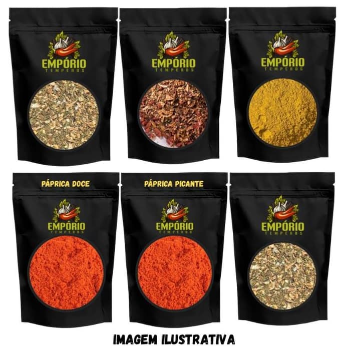 Kit 30 Temperos e Condimentos 30g Cada | Naturais | Cozinha Completa | Embalagem Zip Lock