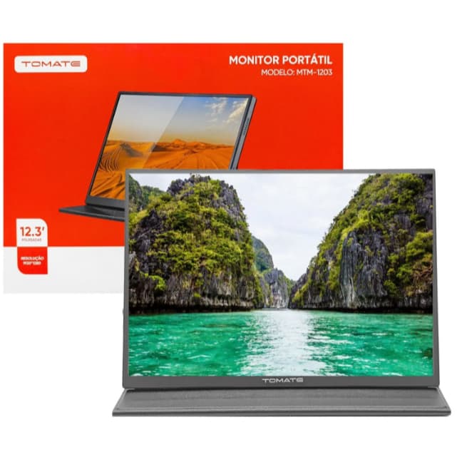 Monitor Portátil Tela 12.3 Full Hd Notebook Pc Gamer Trabalho