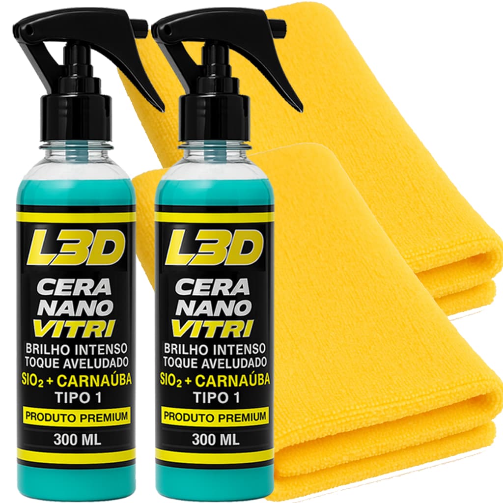 Kit Duplo de Cera 300ml + 2 Flanelas – Carro Espelhado