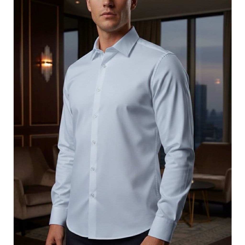CAMISA SOCIAL MASCULINA MICROFIBRA ELEGANTE E CONFORTAVEL MANGA LONGA EXECUTIVO OTIMA QUALIDADE SLIM FIT SOCIAL CASUAL