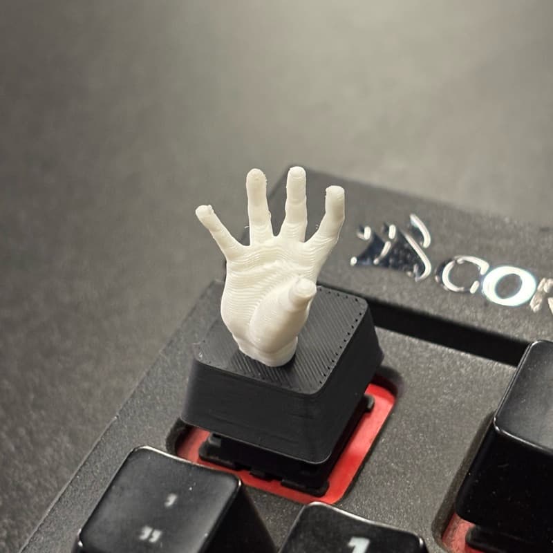 keycap tecla mãozinha thing  para teclado mecânico