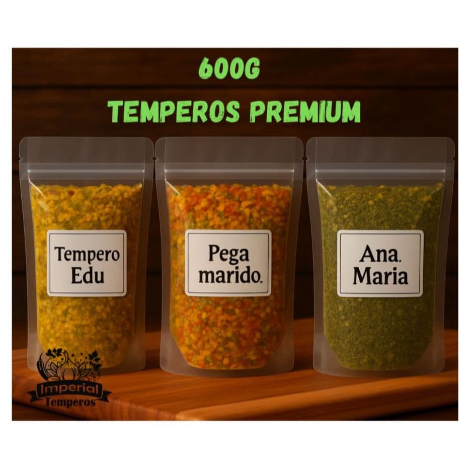 Kit de Temperos 600g – Pega Marido, Temperdo Do Edu , Ana Maria – Premium Gourmet