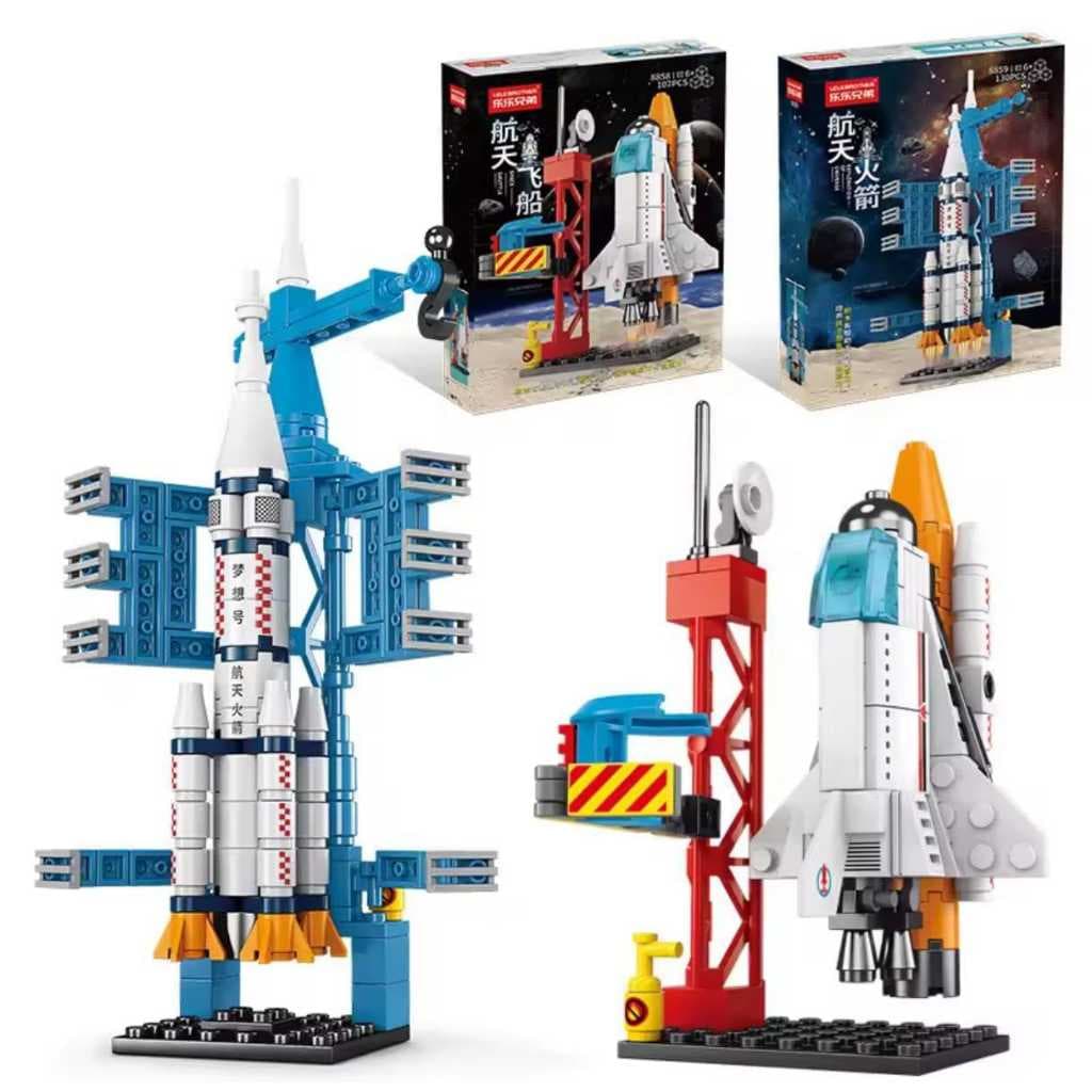 Bloco de Montar Foguete Espacial Criativos – Brinquedo de montar, lego, lego infantil, espacial brinquedo, infantil