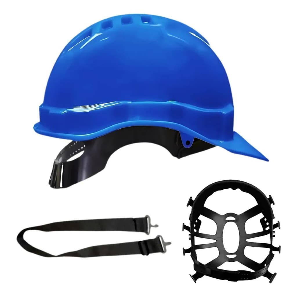 KIT PEDREIRO SERVENTE COMPLETO - EPIs - KIT SEGURANÇA OBRA CAPACETE, ÓCULOS, LUVA, COLETE - COM CA