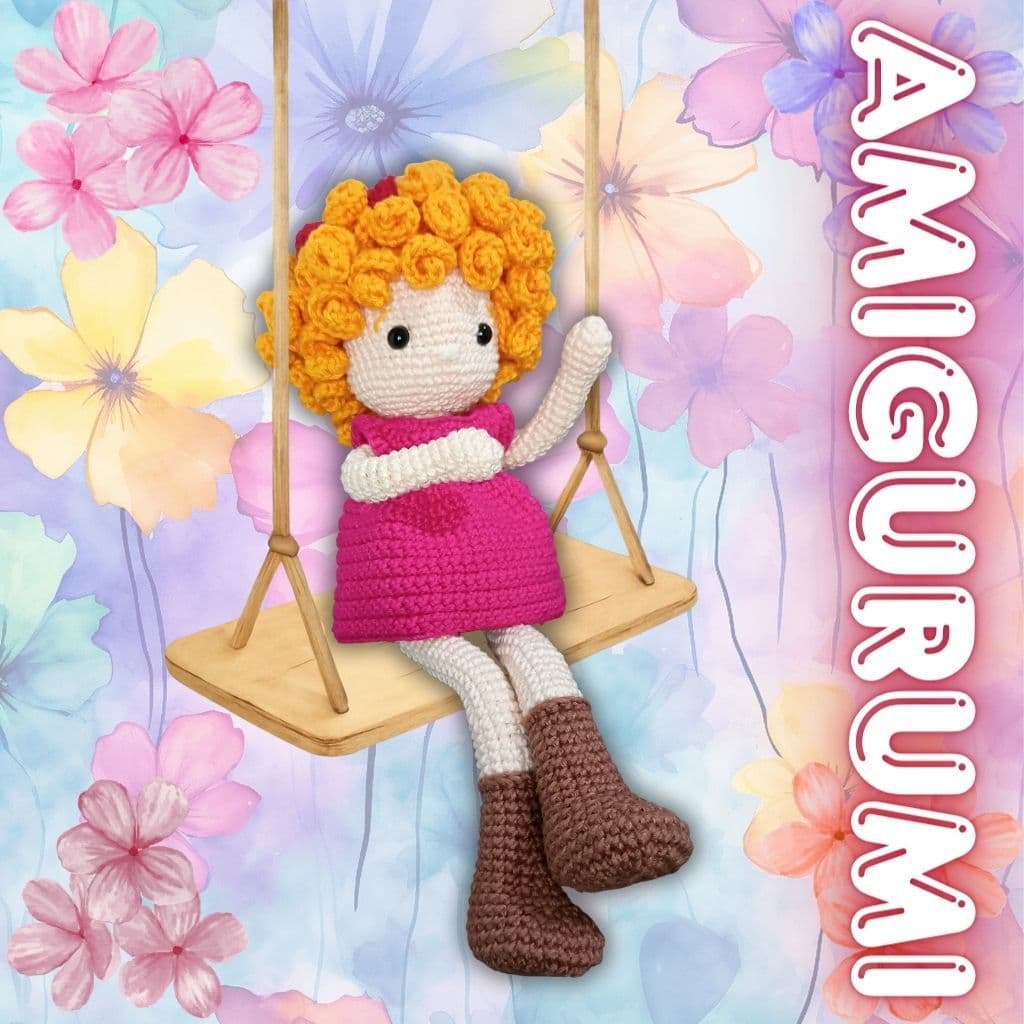 Boneca Amigurumi - Crochê - Boneca articulada - Artesanal