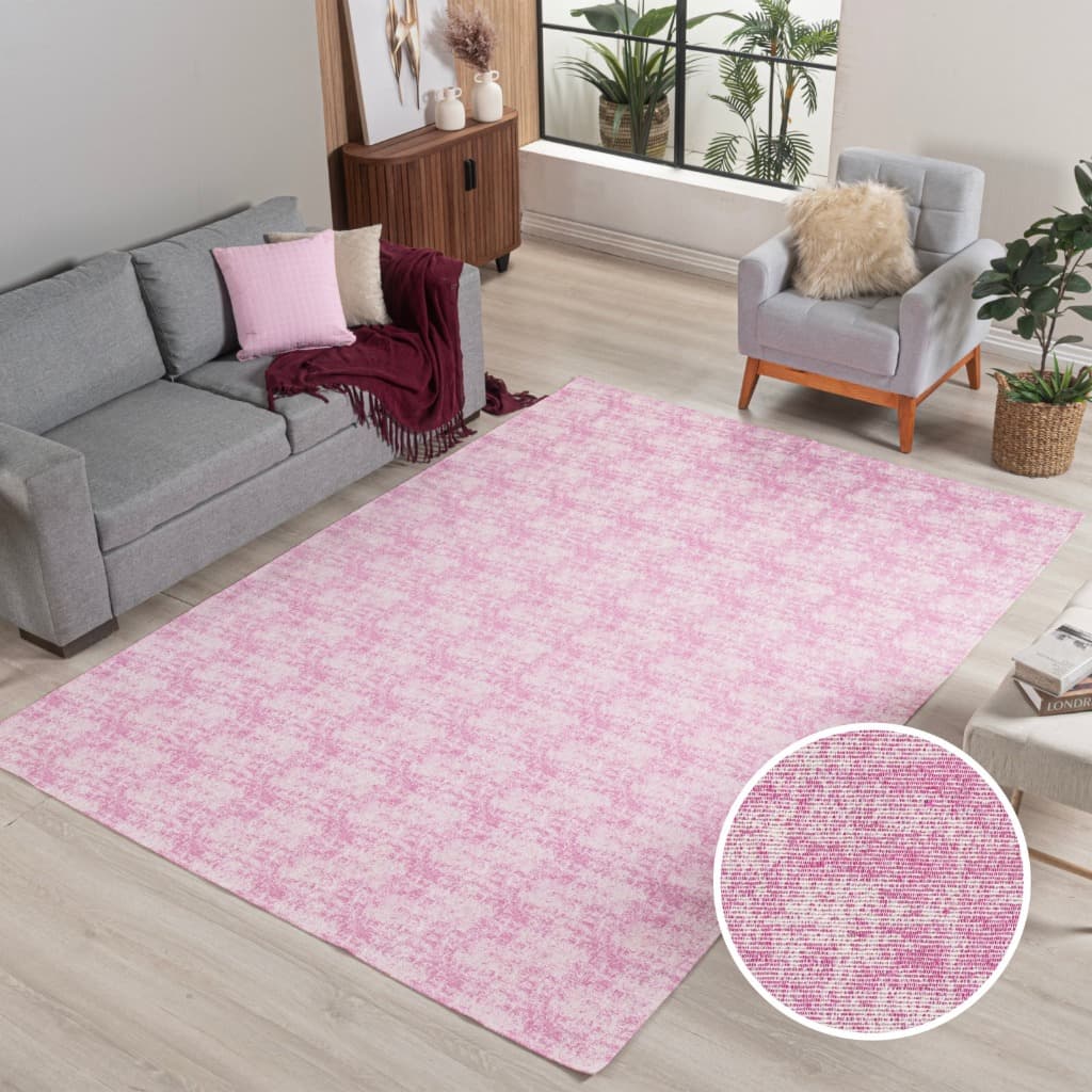 Tapete Rosa Térmico Infantil 2,00 M X 1,40 M Antiderrapante Para Quarto De Menina E Sala de Leitura