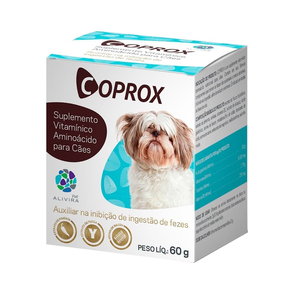 Coprox 60g Suplemento Para Cães Coprofagia Alivira Pet