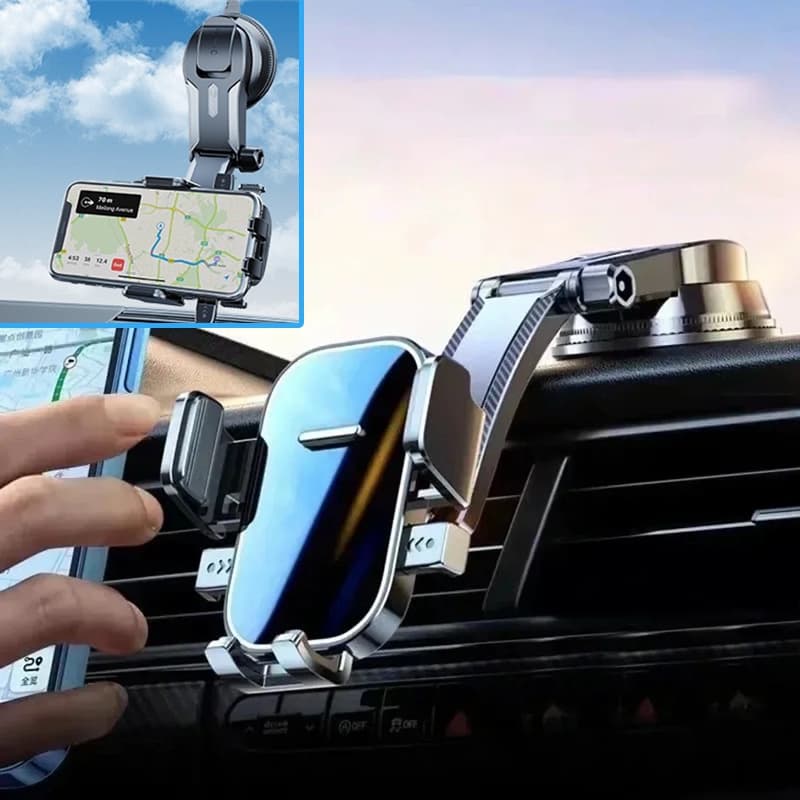Suporte Universal p/ Celular no Carro - Multifuncional p/ Painel e Navegação, Compatível com Todos os Smartphones