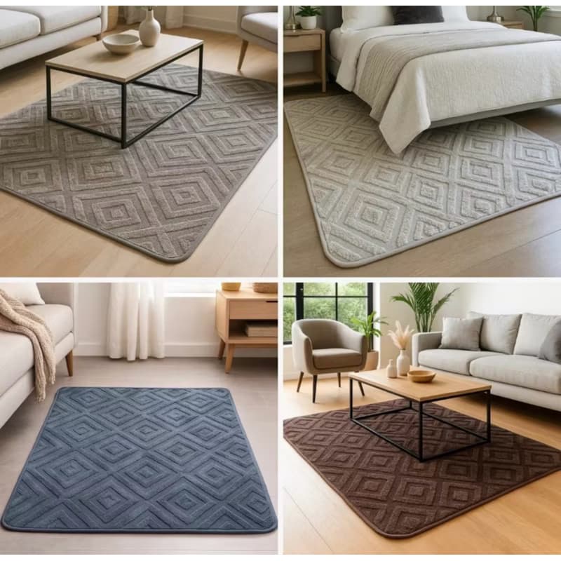 Tapete p/ Sala Premium Aveludado Antiderrapante 2.40m x 2.00m, Diversas Cores.(Nova Coleção)