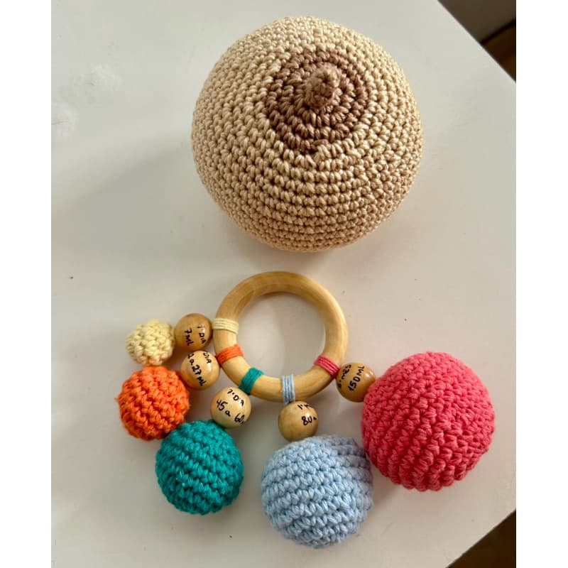 Kit mama didática e argola didática amigurumi/croche