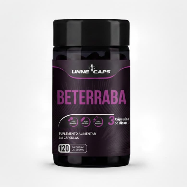 FARINHA DE BETERRABA 500mg 120 Cápsulas Suplemento Esportivo Pré Treino Performance Saúde