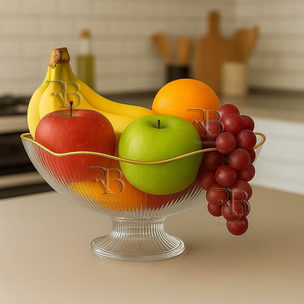 Fruteira Saladeira Organizador Multiuso De Frutas Tipo Aparência de Transparente Resistente