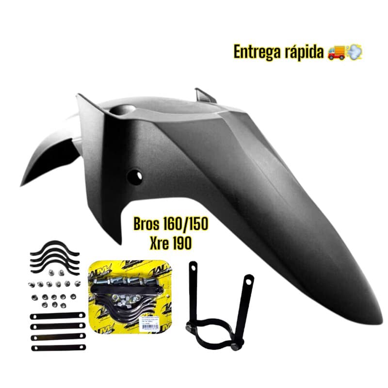 Paralama Dianteiro XRE 190 / Bros 160 150 Freio a Disco + Suporte de Instalação Incluso Moto Off Road